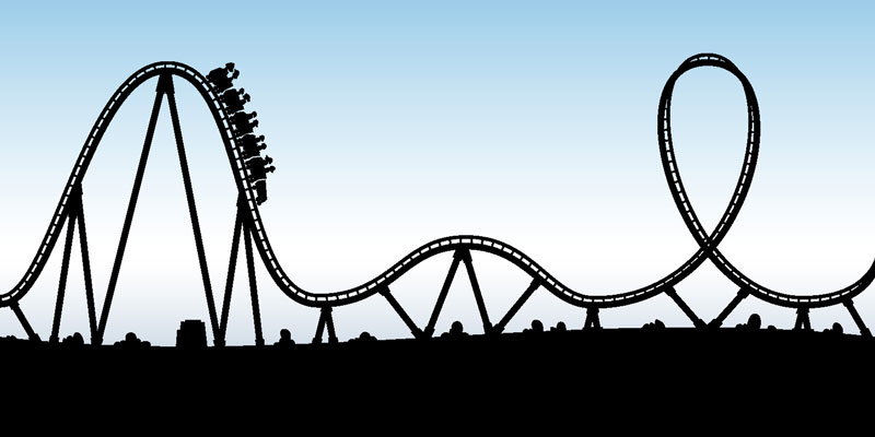 Roller Coaster in the shape of stock market